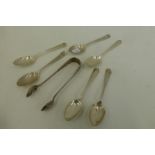 An unusual set of six teaspoons, decorated with cockerels to the verso of each bowl, Sheffield 1904,