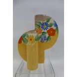 A Clarice Cliff Newport Pottery double D vase No. 464 decorated in the Canterbury Bells pattern (