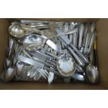 A good quality silver plated part canteen of cutlery (no case) and various silver plated serving