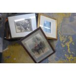 An assortment of framed and glazed prints including two Carolyn Can signed prints.