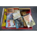 A box of assorted volumes including fourteen The BROONS Scotlands Happy Family Albums and fifteen