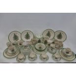 A comprehensive collection of Spode Christmas Tree tableware/ dinner service, seventy five pieces in