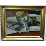 Pat Porter (British, 20thC) Cezanne oil on canvas, signed verso 'P. M. Porter 27.2.91' 12in x