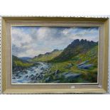 Ernest Knight (British, 1915-1995) Tavy Cleave, Dartmoor oil on canvas, signed 'Ernest Knight' (