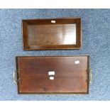 An antique mahogany Tray, with brass handles, together with another similar (2)