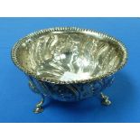 A George III Irish silver Bowl, by Matthew West, hallmarks for Dublin, of circular form, on three