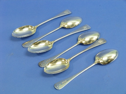 A set of six Victorian silver Dessert Spoons, by Goldsmiths and Silversmiths Company, hallmarked,