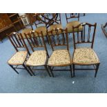 A set of four dainty Edwardian inlaid mahogany Parlour Chairs (4)