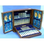 A twenty-eight piece associated Canteen of Dessert Cutlery, including a set of four William IV