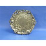 A Victorian silver Salver, by Robinson, Edkins & Aston, hallmarked Birmingham, 1844, with a cast and