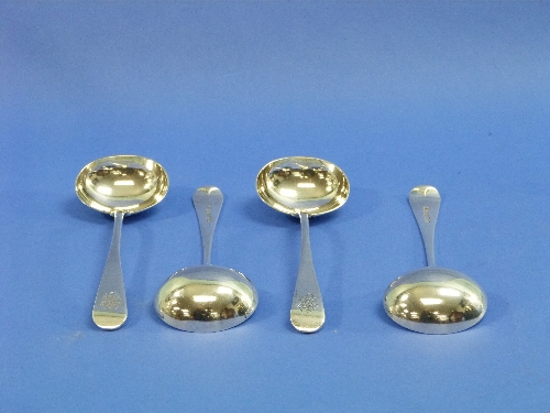 A set of four Victorian silver Ladles, by Josiah Williams & Co., hallmarked Exeter, 1860,