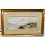 Edwin St. John (British, 1878-1961) Loch Lomond watercolour, signed (bottom right) 8in x 18in (