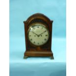 An early 19thC Bracket Clock by Reid and Auld, Edinburgh, the arched mahogany case with brass