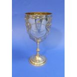 An Edwardian silver trophy Goblet, by Elkington & Co., hallmarked Birmingham, 1901, chased in the