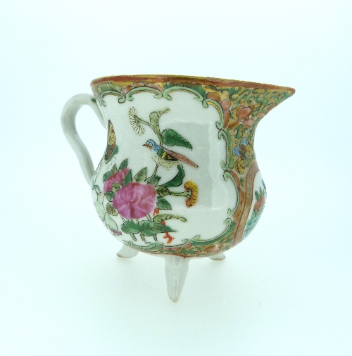 A Chinese famille rose porcelain Cream Jug, decorated with figures, flowers, birds and insects, 3¼in - Image 2 of 3