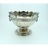 An Edwardian silver Sugar Bowl, by Roberts & Belk Ltd, hallmarked Sheffield, 1905, of fluted