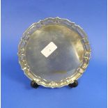 A George V silver Salver or Card Tray, by Barker Brothers Ltd., hallmarked Birmingham, 1928, of