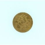 An Edwardian gold Half Sovereign, dated 1905.