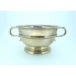 A George V silver Porringer, by Viner's Ltd., hallmarked Sheffield, 1933, of traditional circular,