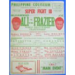 Muhammad Ali Vs Joe Frazier; 'Super Fight III' World Heavyweight Championship fight Phillippine