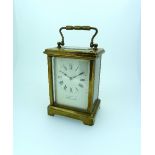 A French gilt brass five-glass Carriage Clock, the dial signed "West End Watch Co., Bombay &