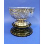 An Edwardian silver Bowl, hallmarked Sheffield, 1903, of circular form on a spreading foot, the