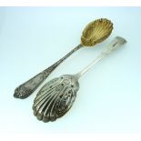 A pair of late Victorian Serving Spoons, by Mappin & Webb, hallmarked Sheffield, 1900, each with a