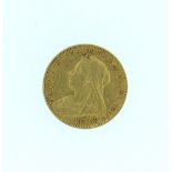 A Victorian gold Half Sovereign, dated 1901.