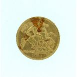 A George V gold Half Sovereign, dated 1912.