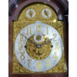 An Edwardian quarter chiming Longcase Clock, signed W. Scott, Glasgow, the ornately inlaid