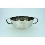 A George V silver Porringer, by William Hutton & Sons ltd., hallmarked Sheffield, 1918, of plain two