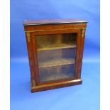 A Victorian mahogany and rosewood Pier Cabinet, with ornate inlay and gilt metal mounts, the