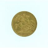 A Victorian gold Half Sovereign, dated 1898.