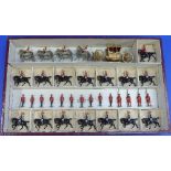 Britains 1937 Coronation Parade Set 1477 - sixty-five pieces, containing Guilded Coronation Coach