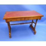 A late 19thC 'Gillow & Co. Lancaster' Aesthetic style Writing Table, the rectangular top with