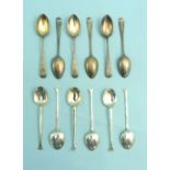 A cased set of six Victorian silver Teaspoons, by Josiah Williams & Co., hallmarked London, 1900,