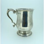 A George V silver Beer Mug, by Barker Brothers Silver Ltd, hallmarked Birmingham,1931, of plain