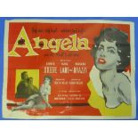 Vintage Movie Posters: Angela, UK Quad 30in x 40in, folds, framed.