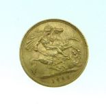 A Victorian gold Half Sovereign, dated 1898.