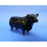 A Beswick pottery Aberdeen Angus Bull, MN.1562, black, gloss, 4½in (11.5cm) high.