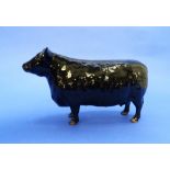 A Beswick pottery Aberdeen Angus Cow, MN.1563, black, gloss, 4¼in (10.75cm) high.