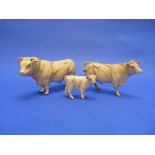A Beswick pottery Charolais Bull, MN.2463, gloss, 4¾in (12cm) high, together with a Beswick