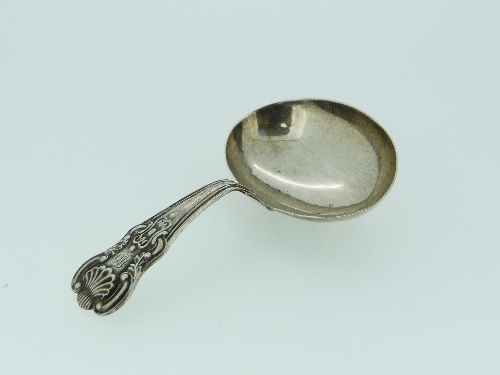 A George IV silver Kings Pattern Caddy Spoon, by Joseph Taylor, hallmarked Birmingham, 1820, with - Image 2 of 4