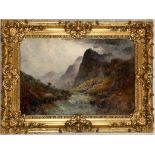 Alfred de Breanski Jr., 1877 - 1957, "The Crags of Ben Venne, Trossachs", oil on canvas, signed