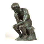 After Auguste Rodin 1840-1917, 'The Thinker', bronze copy, scale 1, approx 72cm high