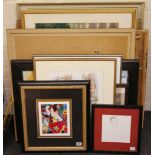 A large selection of framed pictures, to include w