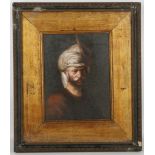 An oil painting study of an Asiatic tribesman, gil