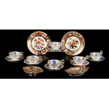 A PAIR OF ROYAL CROWN DERBY PLATES AND TWO DISHES, 20th century, the plates decorated in the '