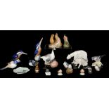 AN INTERESTING COLLECTION OF ROYAL COPENHAGEN ANIMAL FIGURES, 20th century, comprising birds