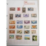 A collection of stamps contained in two albums and a ring folder, of world interest to include